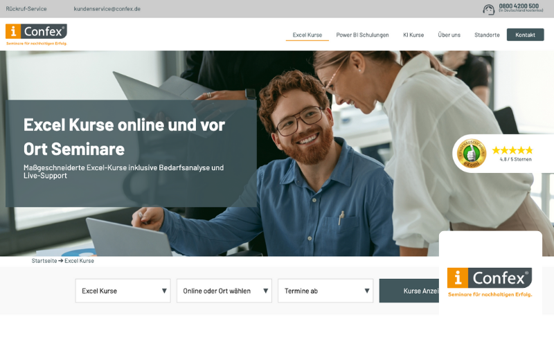 Referenz für den Relaunch einer Bildungsinstitut durch SEO Agentur in Rosenheim